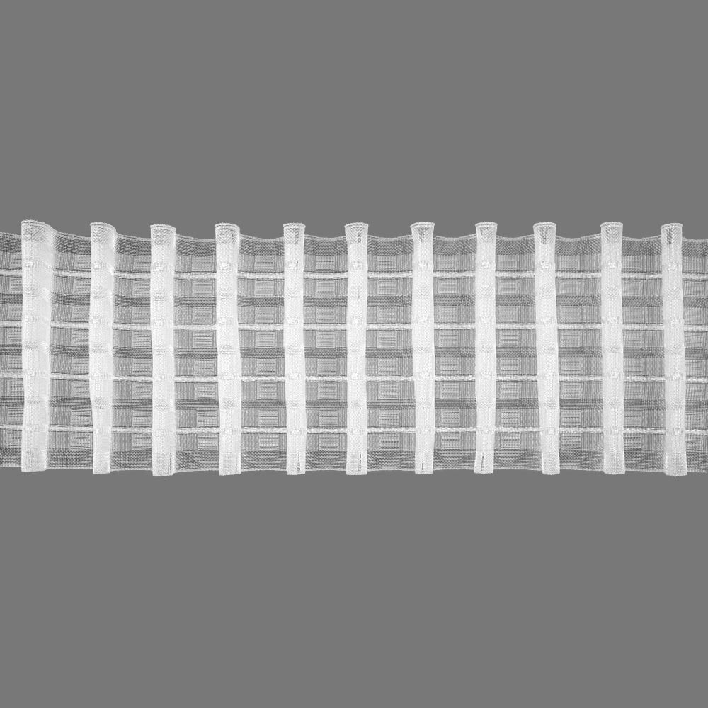 Шторная лента Многокарманная 4338MP.2 (1:3) Oz-is Premium прозрачная 10 см/50 м (8 карманов,4 лески)