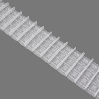 Шторная лента многокаманная 751111Т(1:2) MirTenda Premium прозрачная 7,5см/50м (4 кармана)