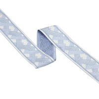 Текстильный бордюр CH4013-2 Mirtex светло-голубой "Moire" Коллекция №3, ширина 3,7 см/±25 м