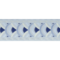 Бордюр для штор "Веер 3D" YY9006-1 Mirtex светло-синий/синий 9 см/25 м