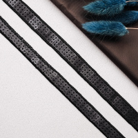 Тесьма с пайетками 3 LINE S. Q черный 3 ряда (13,7 м)