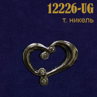 Эмблема-усик со стразами 12226-UG темный никель (уп. 10 шт)
