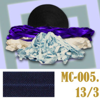 Эластичная отделочная лента 13/3 (12) MC-005 темно-синяя (50 ярд)