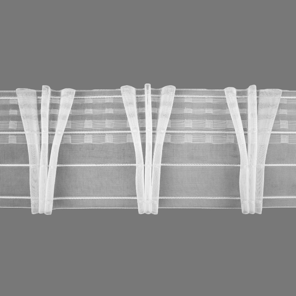 Шторная лента Тройная венецианская ск 4412MP (1:2,5) Oz-is Premium прозрачная 15 см/50 м (3 кармана)