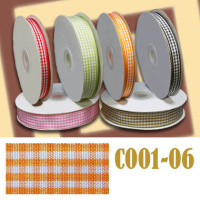 Лента в клетку 06-C001-38 оранжевая (50 ярд)