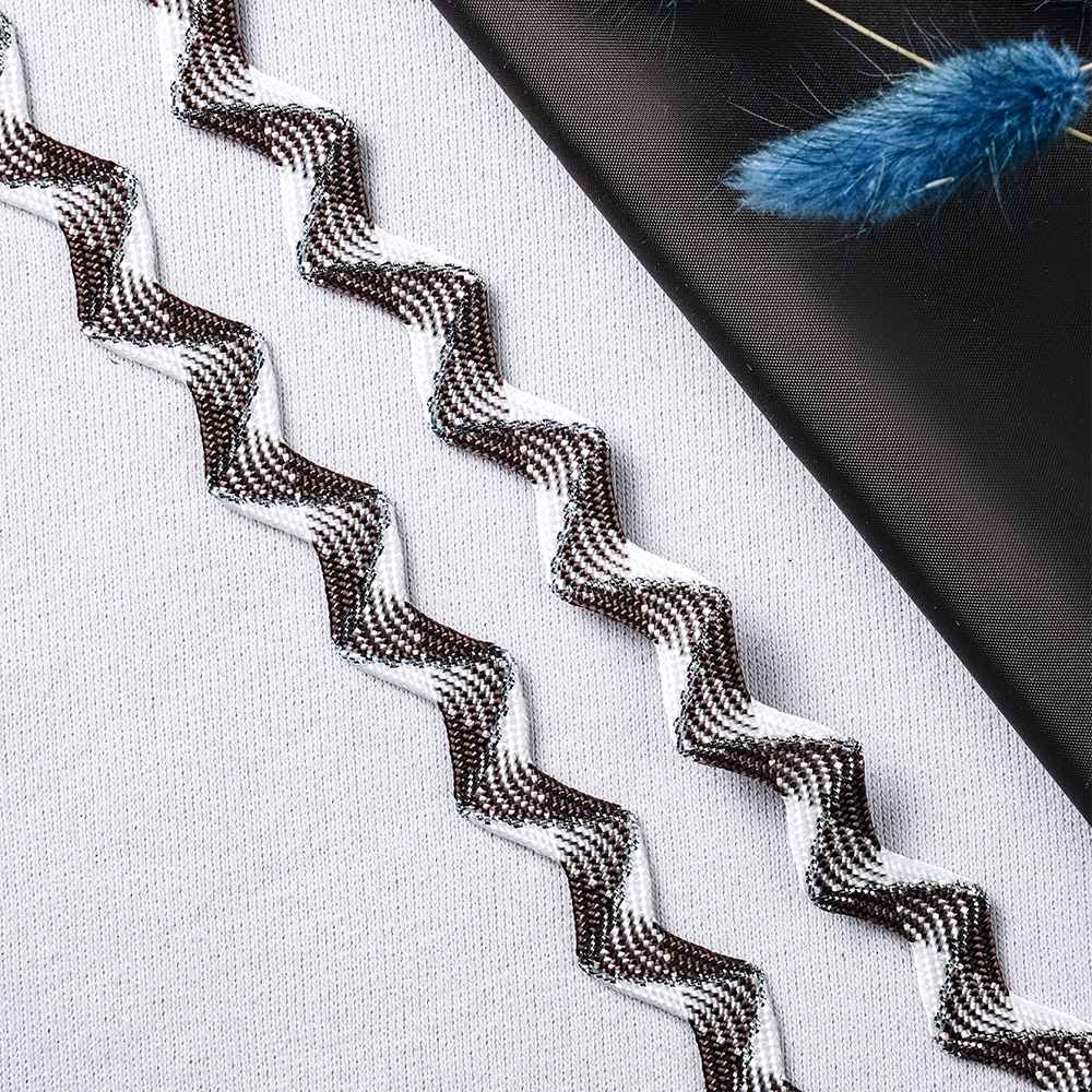 Тесьма-вьюнок 41-HT коричневый/белый (50 ярд)