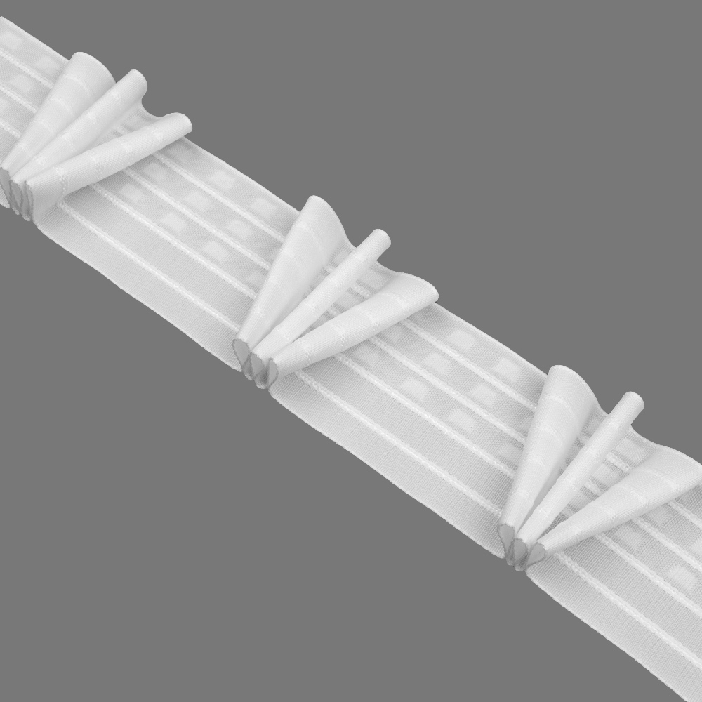 Шторная лента 4432P (1:2,5) Oz-is Premium тканая 6,5 см/50 м (3 кармана, корд-4 лески)