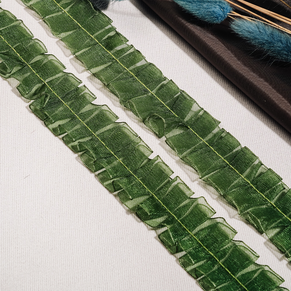 Тесьма-оборка 055-HT1093 хаки (25 ярд)