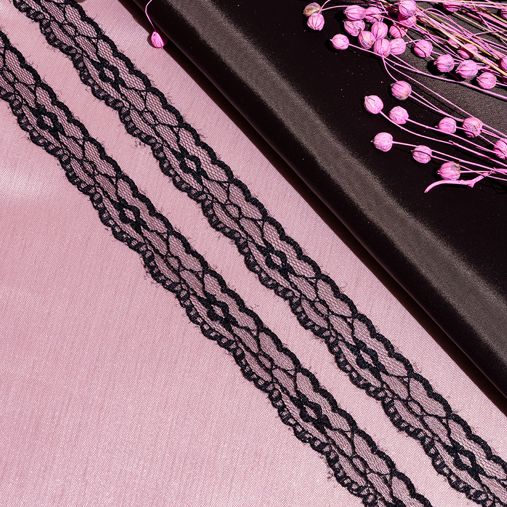 Кружево капроновое 179 черный, 2.4 см, (365,76 м/22,86 м)