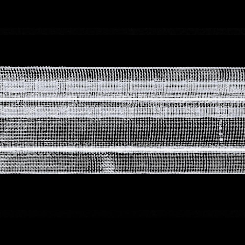 Шторная лента Bandex BOOGIE P3 Бантовая, прозрачная (К=1:2, корд-3 шнура) 5 см/100 м