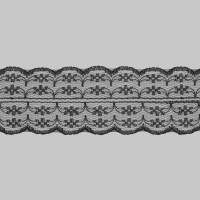 Кружево капроновое 270-2A черный, 4 см, (274,32 м/22,86 м)