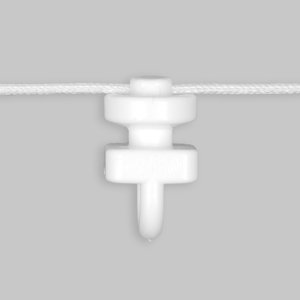 Корд с глайдерами ПОВОРОТНЫЕ LCO60-WHITE Oz-is белые (d10мм/высона ножки 2,5мм/шаг 6 см)