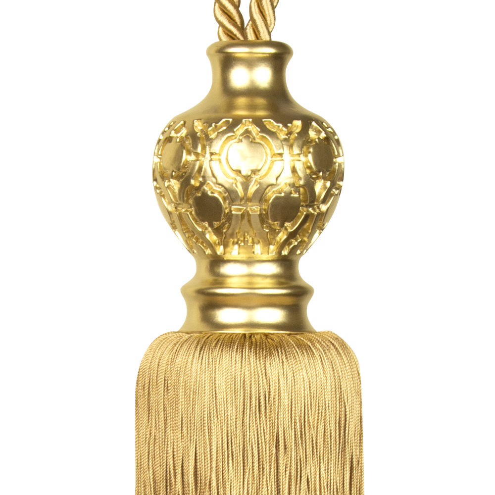 Кисть-подхват для штор M8-7 темное золотоMirtex Premium (L104/44см) "Royyana-Amphora"