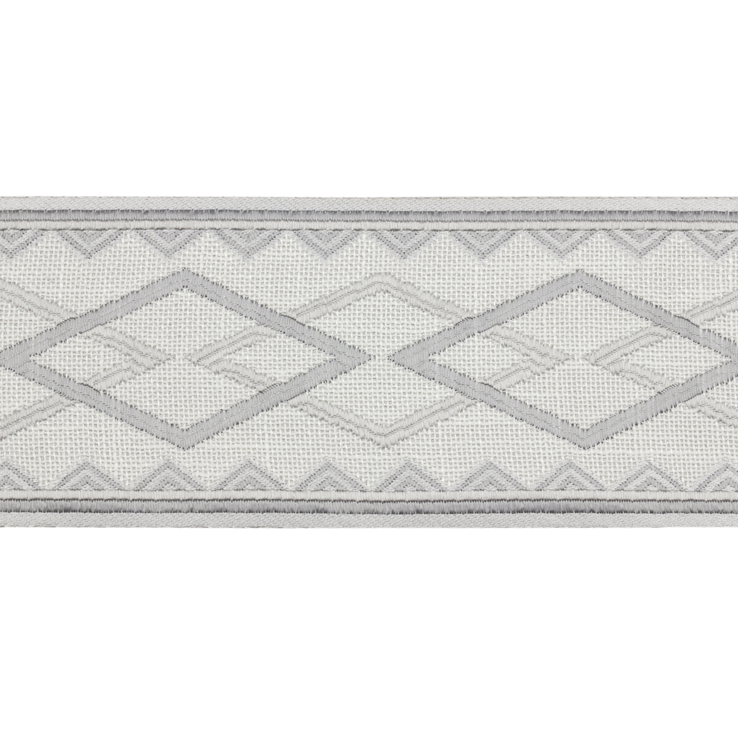 Бордюр для штор "Аргайл" M9018-5 Mirtex серый/светло-серый/светло-бежевый 9 см/25 м