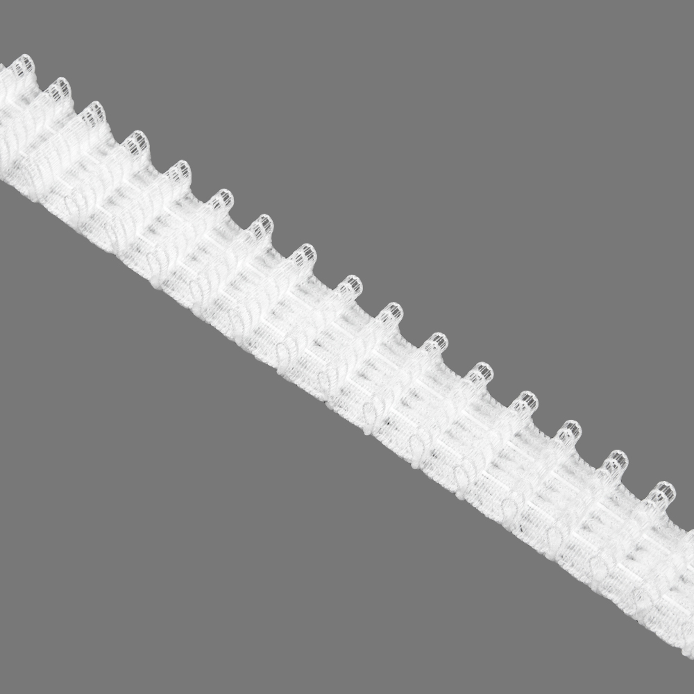 Шторная лента велькро "мама" C01/25 (К=1:2,5 корд-2 шнура) 2,5 см/50 м