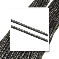 Шнур кожзам "Рептилия" прошитый 21/1 черный/серый 0,3 см (31 м)