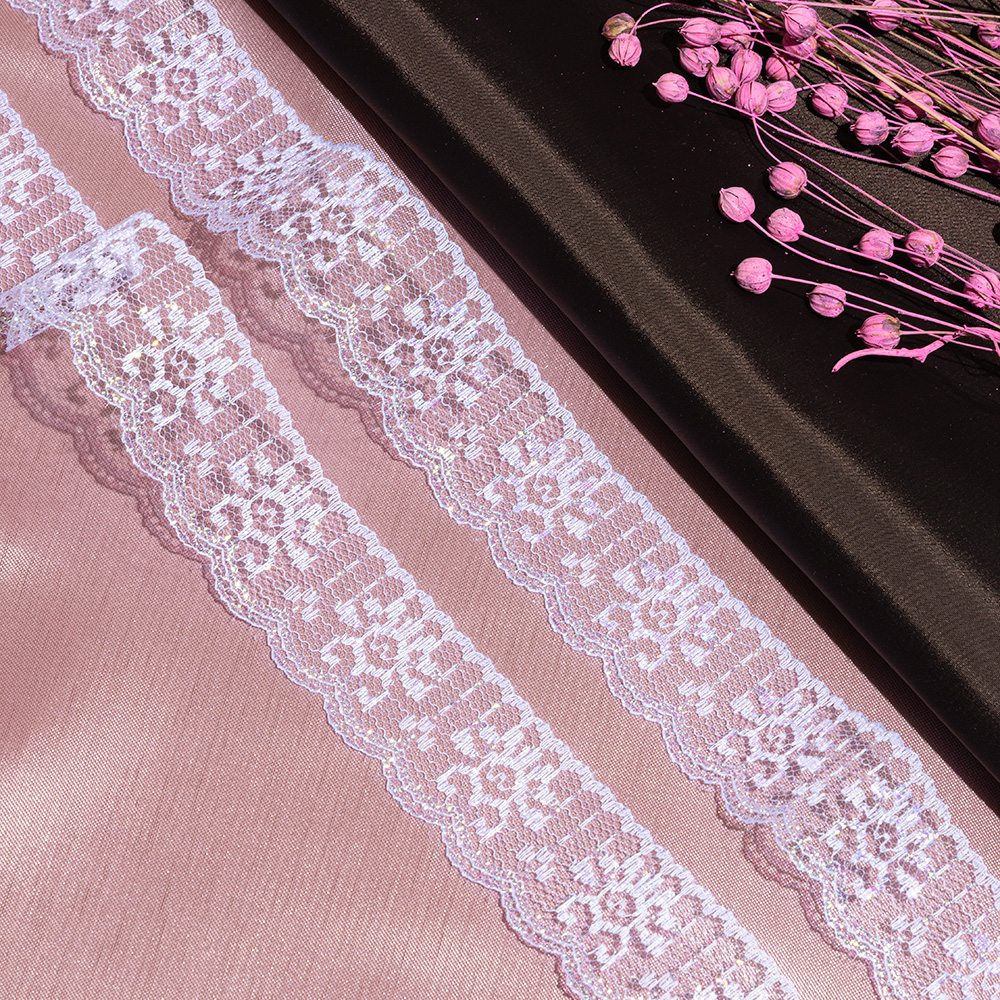 Кружево капроновое 313 rainbow (радужный), 3.3 см, (228,6 м/22,86 м)