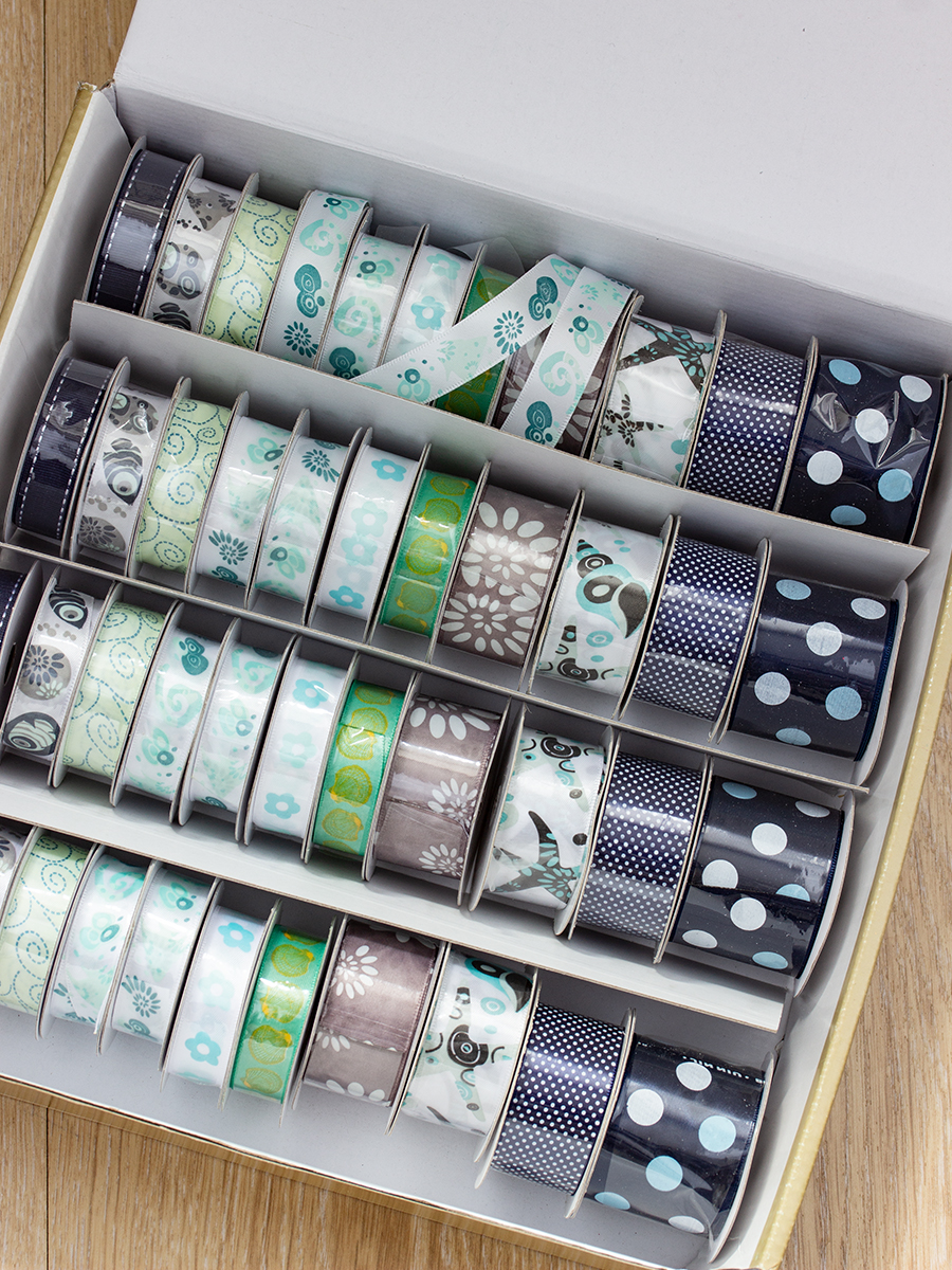 Набор декоративных лент 3231-DCR синий (1уп = 44рул = 88ярд)