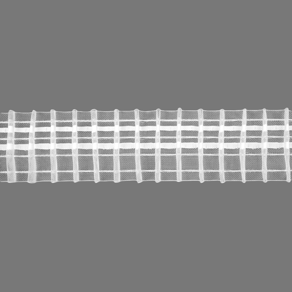 Лента шторная MirTex 2701 М (2013) прозрачная (К=1:2, корд-4 шнура) 6 см/50 м
