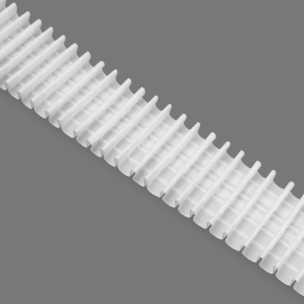 Шторная лента с фиксированной карандашной сборкой