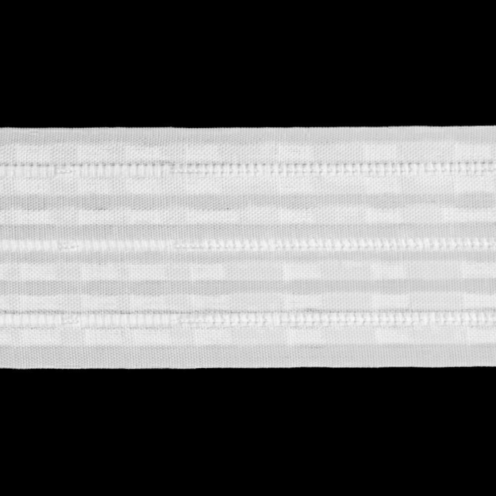 Шторная лента Bandex LAMBADA F2 многокармнка тканая (К=1:1,85, 6 карм., корд-3 шнура) 7 см/50 м