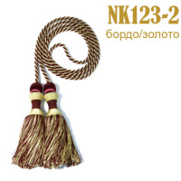 Кисти для штор NK123-2 бордовый/золото (2 шт)