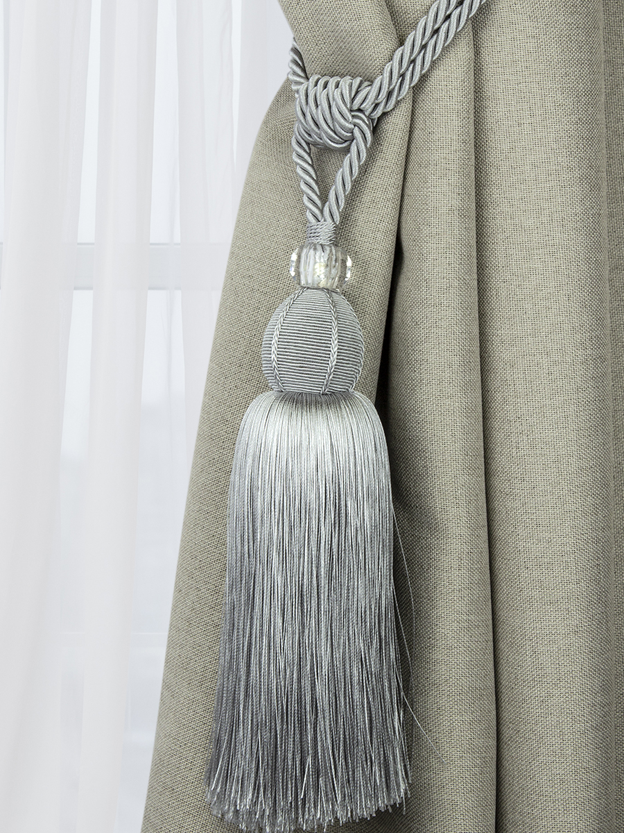 Кисть подхват для штор 519013FYTA - 4 GREY светло-серый (L68/25см)