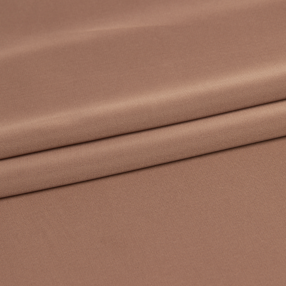 Ткань Армани шелк однотонный KP116.06 какао (85г/кв.м) 150 см/±53м