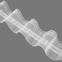 Шторная лента 3305 (1:1.5) MirTenda Premium "Волна" прозрачная 10 см/50 м