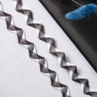 Тесьма-вьюнок 41-HT коричневый/белый (50 ярд)