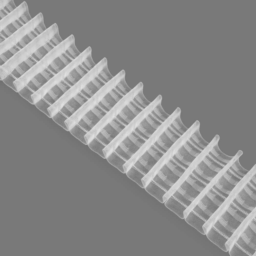 Шторная лента многокарманка 3951MP (1:2) Oz-is Premium прозрачная 8 см/50м (5 карм, корд-3 лески)