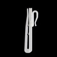 Крючок регулируемый высоту штор, пластиковый MirTex SJ-8,5 см белый (50 шт)