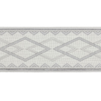 Бордюр для штор "Аргайл" M9018-5 Mirtex серый/светло-серый/светло-бежевый 9 см/25 м