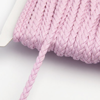 Шнур кожзам плетеный 76-B40 розовый (45,72 м)