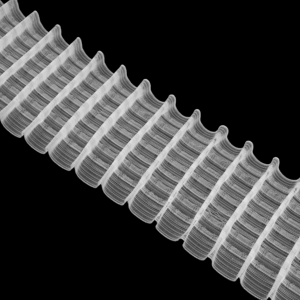 Шторная лента многокарманка 2608 (1:2) MirTenda Premium проз. 9,3 см/100 м (7 карм, корд-4 лески)