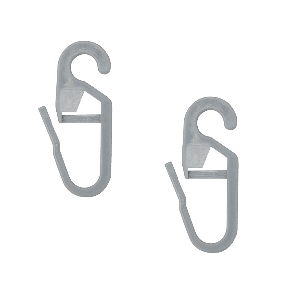 Крючок-крючок MirTex для кольца пластиковый 259 серый №3  ("Граль") (100 шт)