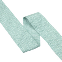 Текстильный бордюр VR05-B2 Mirtex светло-бирюзовый "Dotted Line" (4,5 см/10 м)