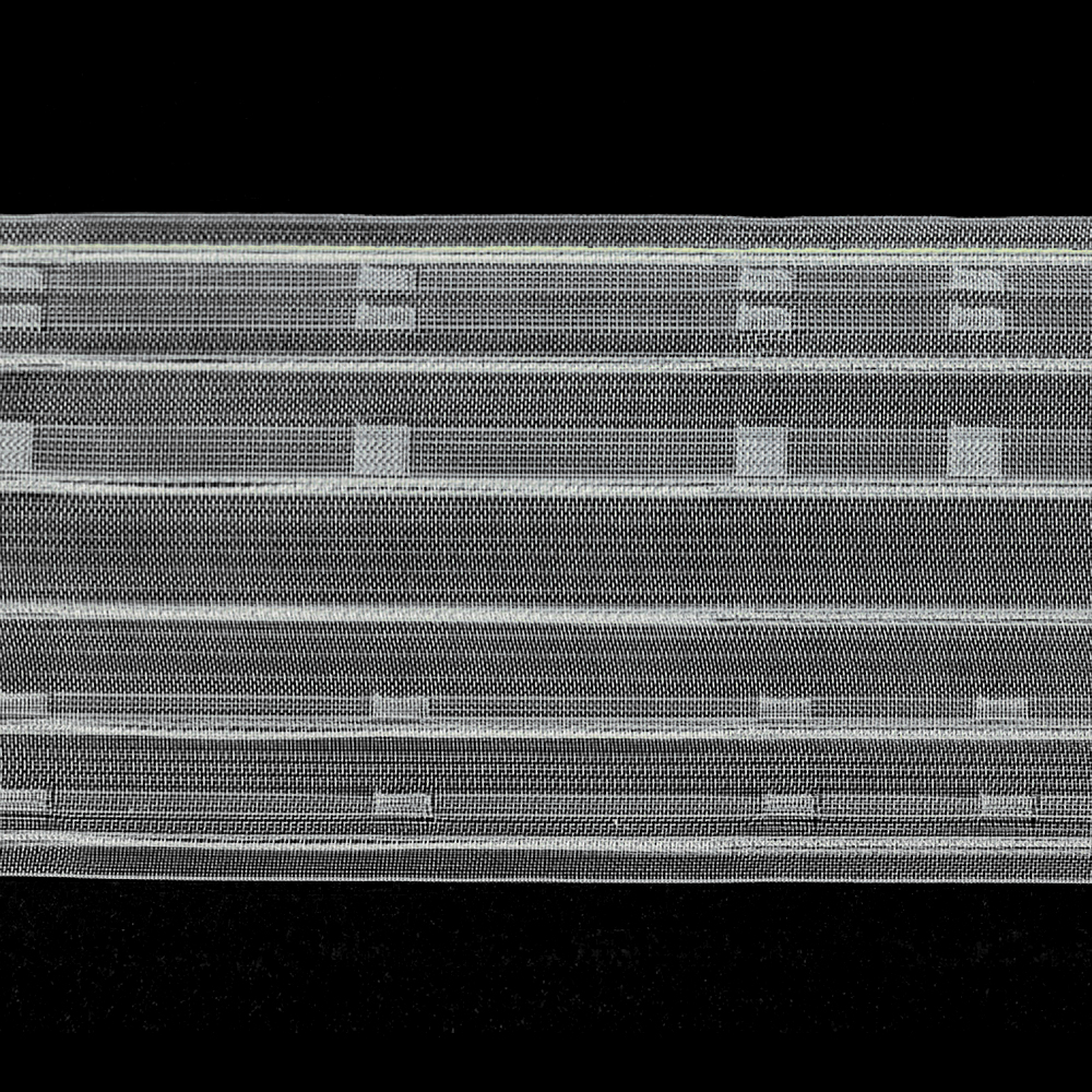 Шторная лента Bandex INDIGO F1 Одиночные лучики прозрачная (К=1:2, корд-4 шнуров) 15 см/50 м