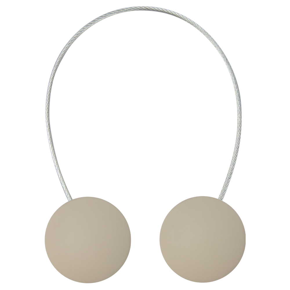 Круг 45 мм на тросе "Однотонный" №100 матовый бежевый клипса с магнитом