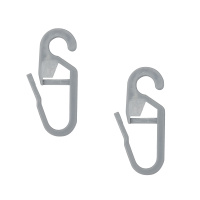 Крючок-крючок MirTex для кольца пластиковый 259 серый №3  ("Граль") (100 шт)