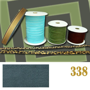 Лента бархатная 338 серо-голубой 9 мм (3/8") (100 ярд)