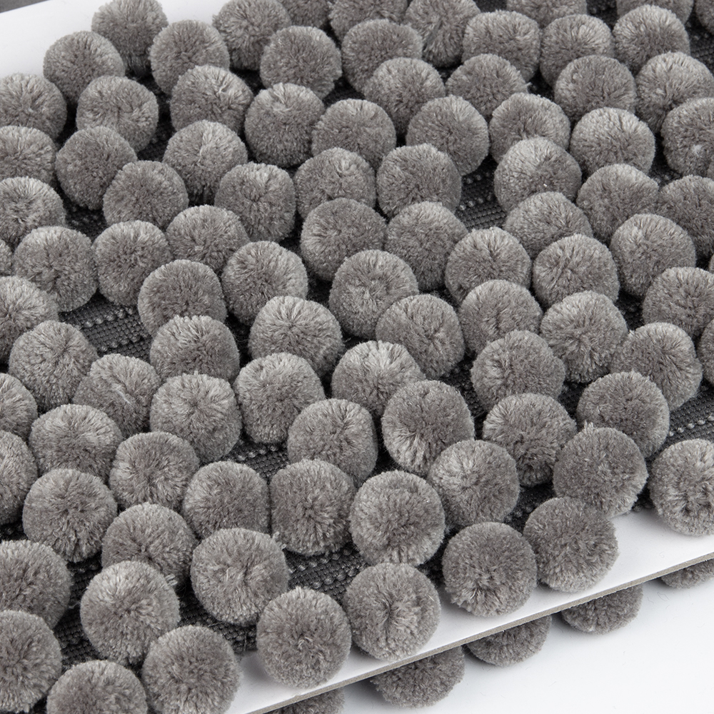 Бахрома с помпонами, из коллекции "Pompon" YMQ-3 серый (L4см/D2,5см/между шариками 6см)(25м)
