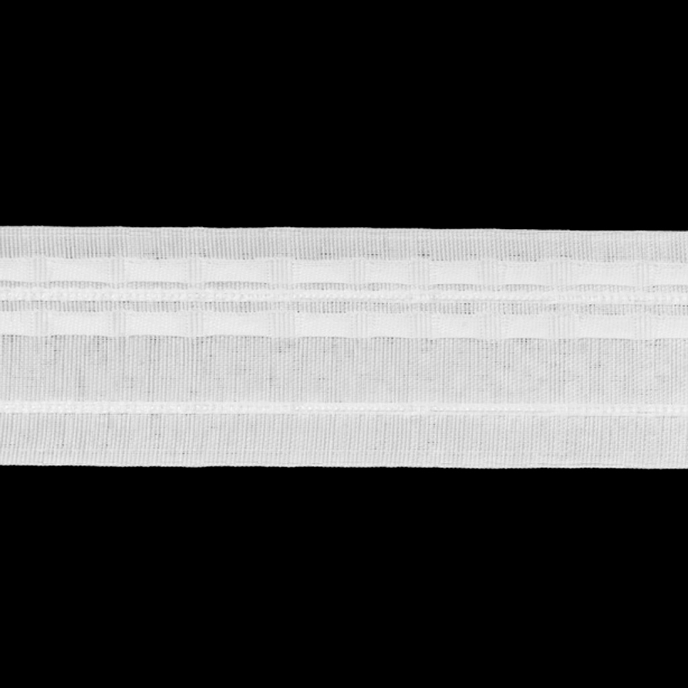 Шторная лента Bandex TANGO P2, тканая (К=1:1,7, корд-2 шнура) 5 см/100 м