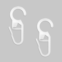 Крючок MirTex для пластиковых, деревянных колец d10 290 белый (100 шт)