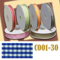 Лента в клетку 30-C001-38 синяя (50 ярд)