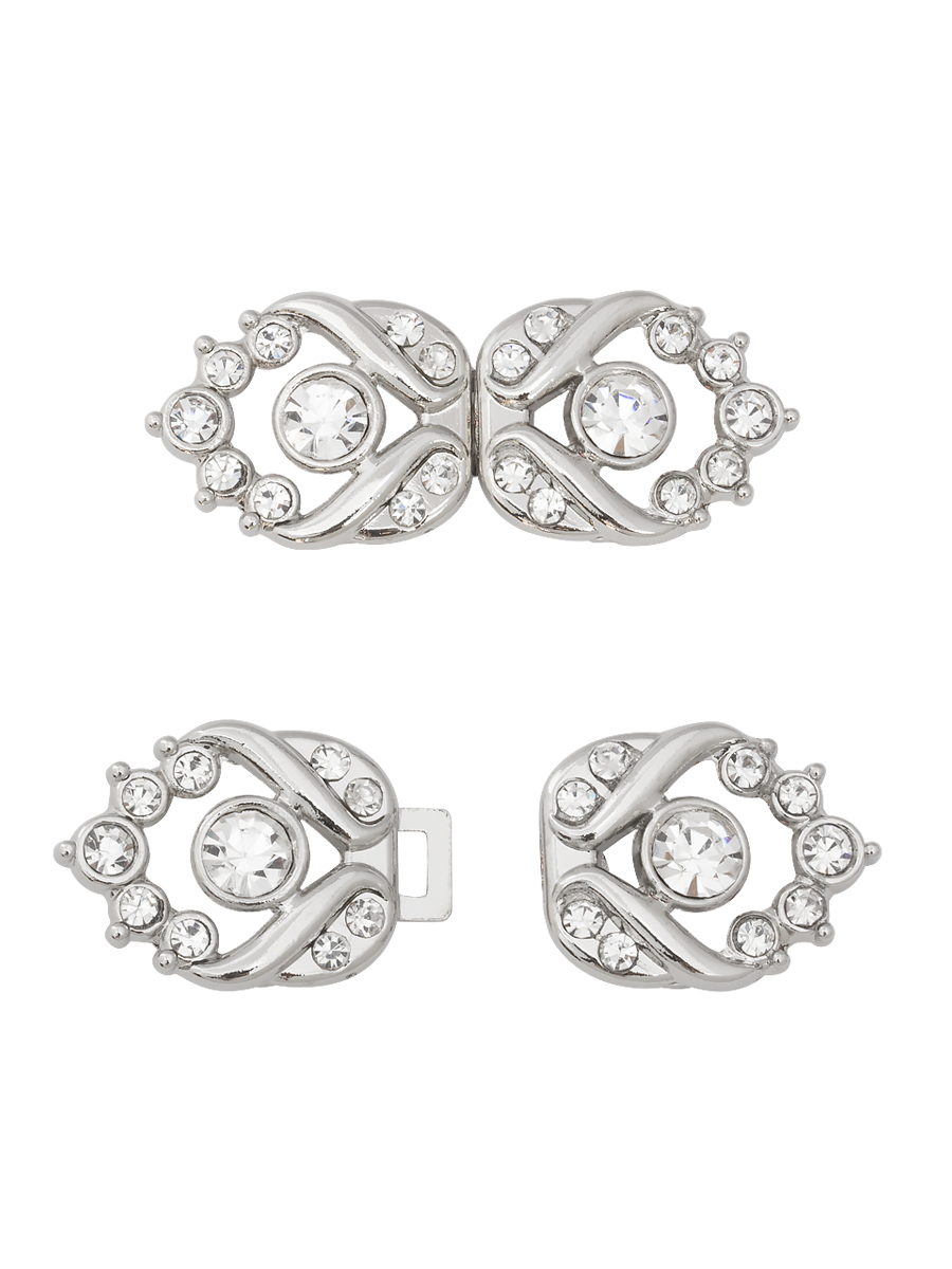 Застежка со стразами 18222(1744)-UG никель