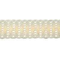 Текстильный бордюр плетеный VR01-Y12 Mirtex бледно-бирюзовый/св.-бежевый "Abstract Wave" (4,5см/10м)