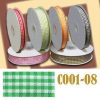 Лента в клетку 08-C001-68 зеленый (50 ярд)