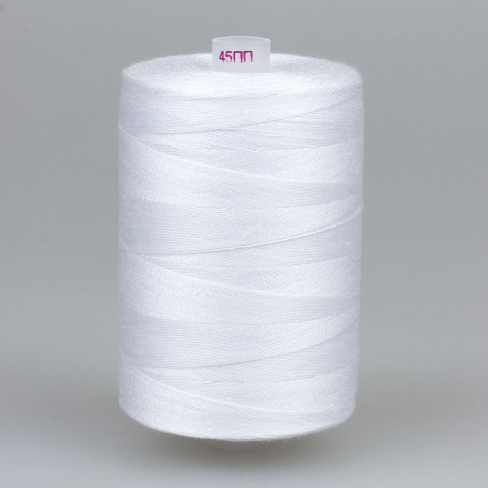 Нитки армированные ЛЛ-45 белый 2500 м (10 шт)