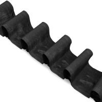 Шторная лента Волна 108810WB (1:1,9) MirTenda Premium тканая черная 10 см/100 м